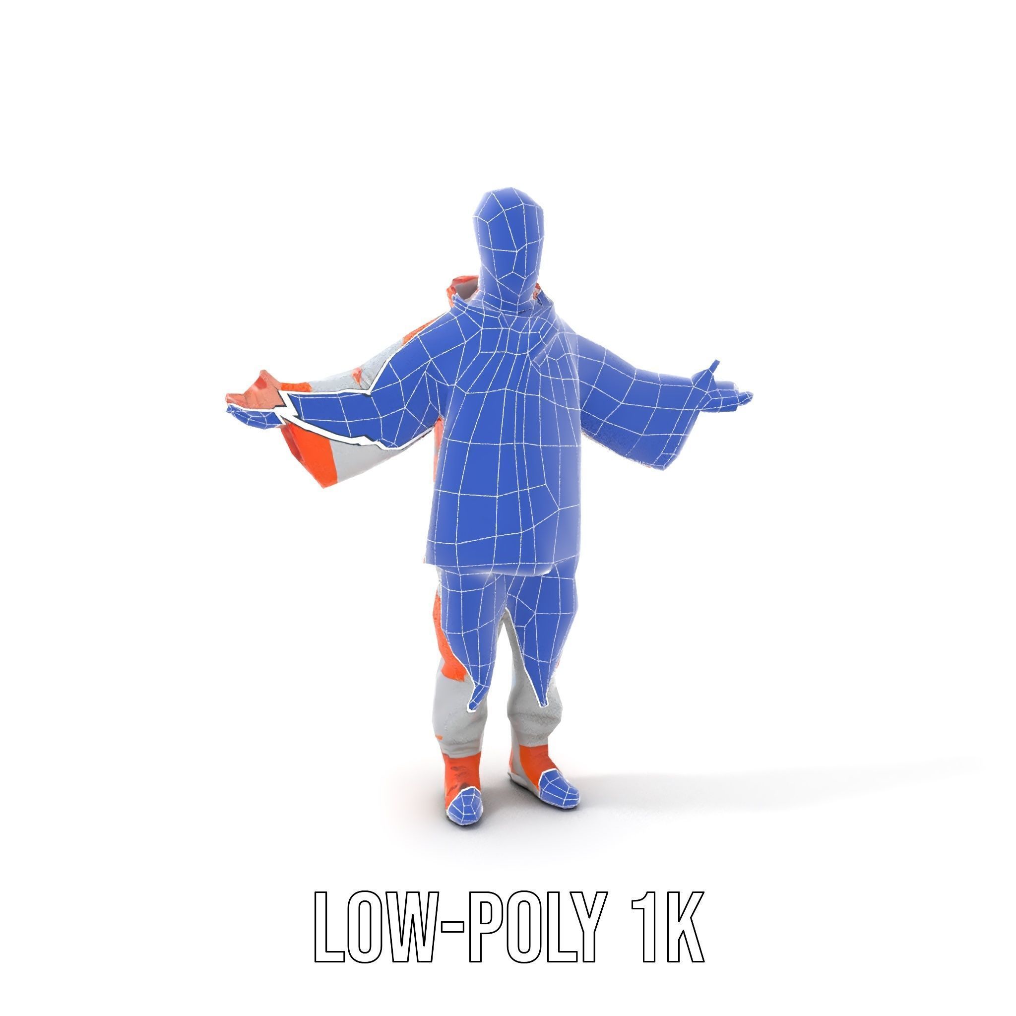 D Character Model Rigged and Animated Short Haired Explorer Low-poly 3D model_30