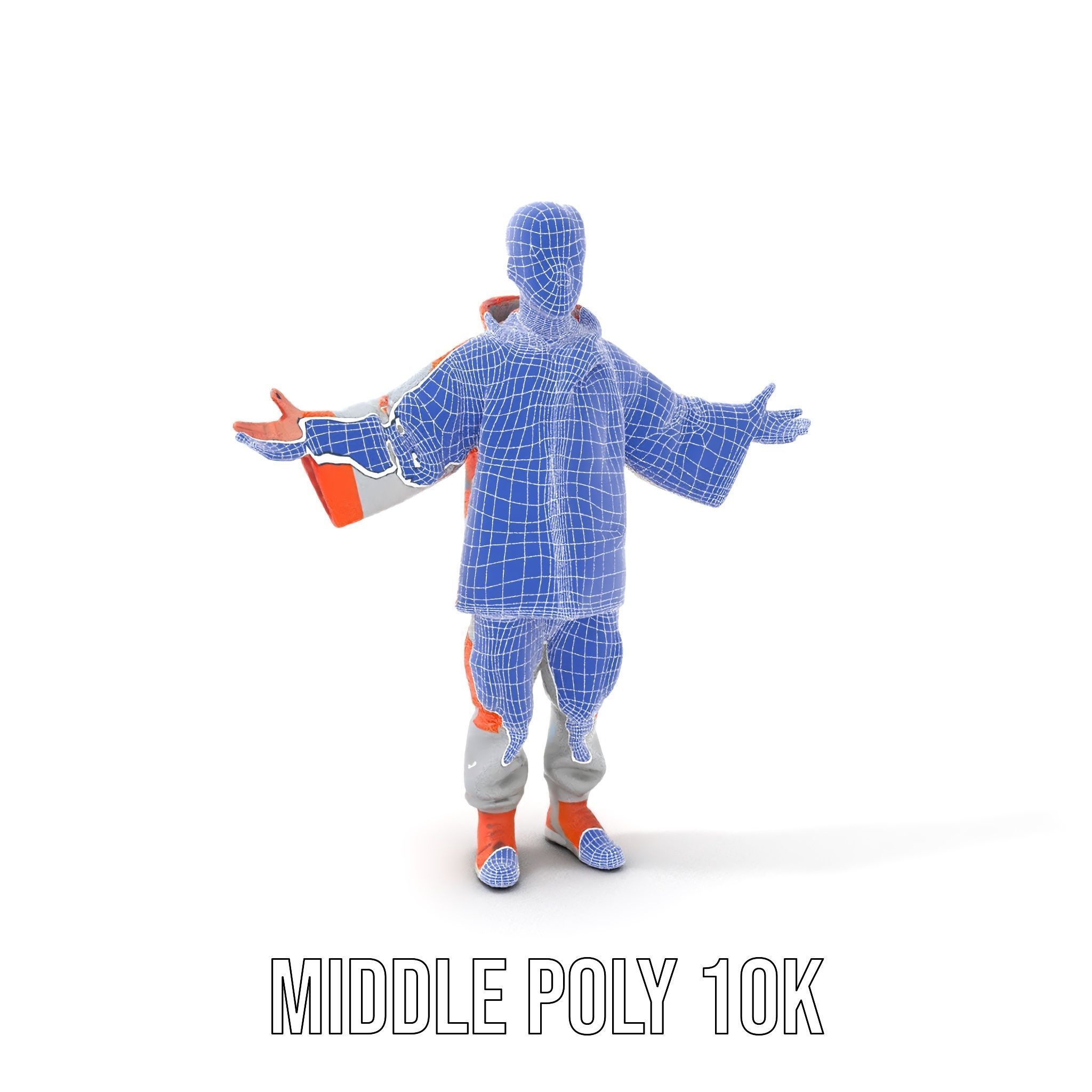 D Character Model Rigged and Animated Short Haired Explorer Low-poly 3D model_29