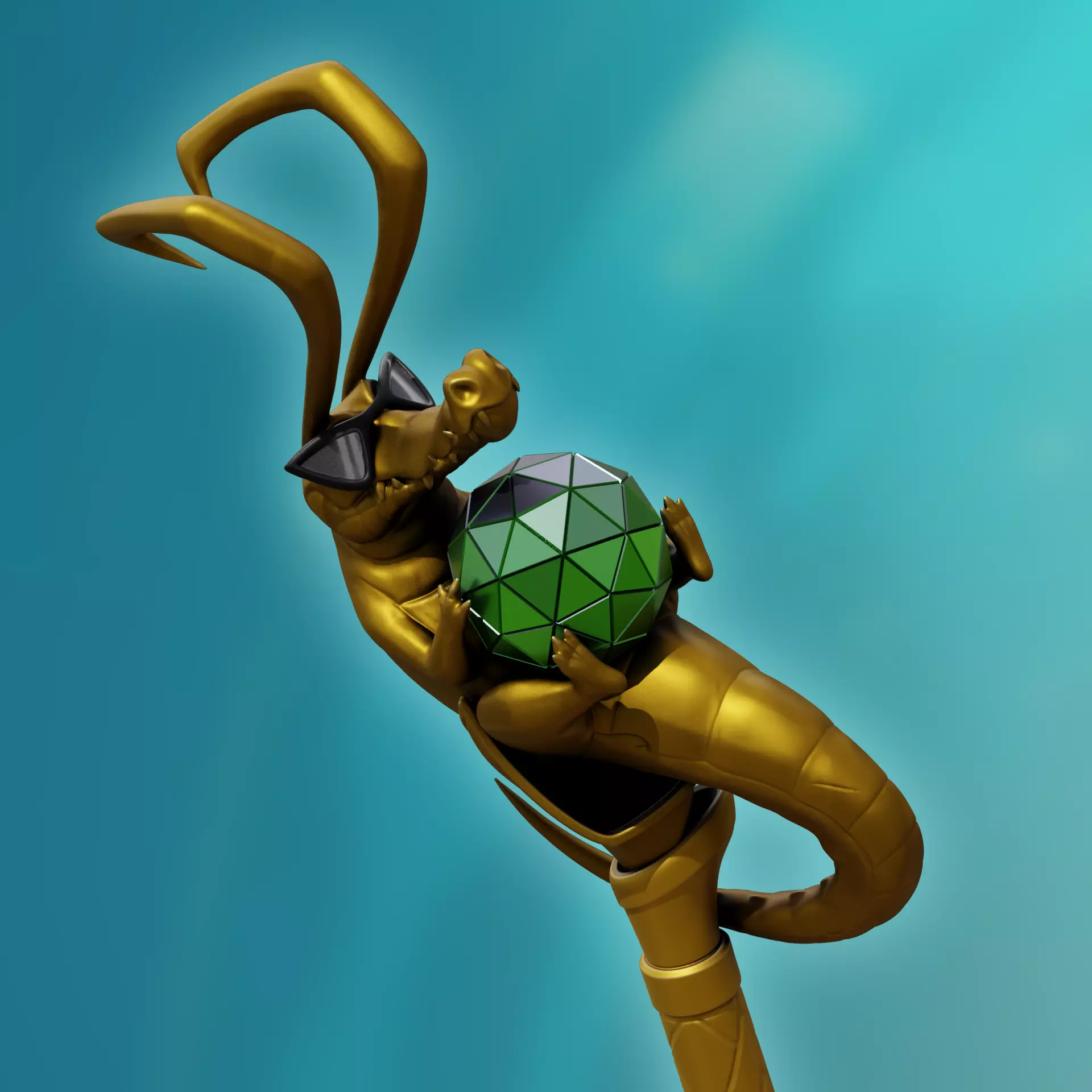 Loki - Robe Of Relaxation Crocodile Staff 3D print model_0