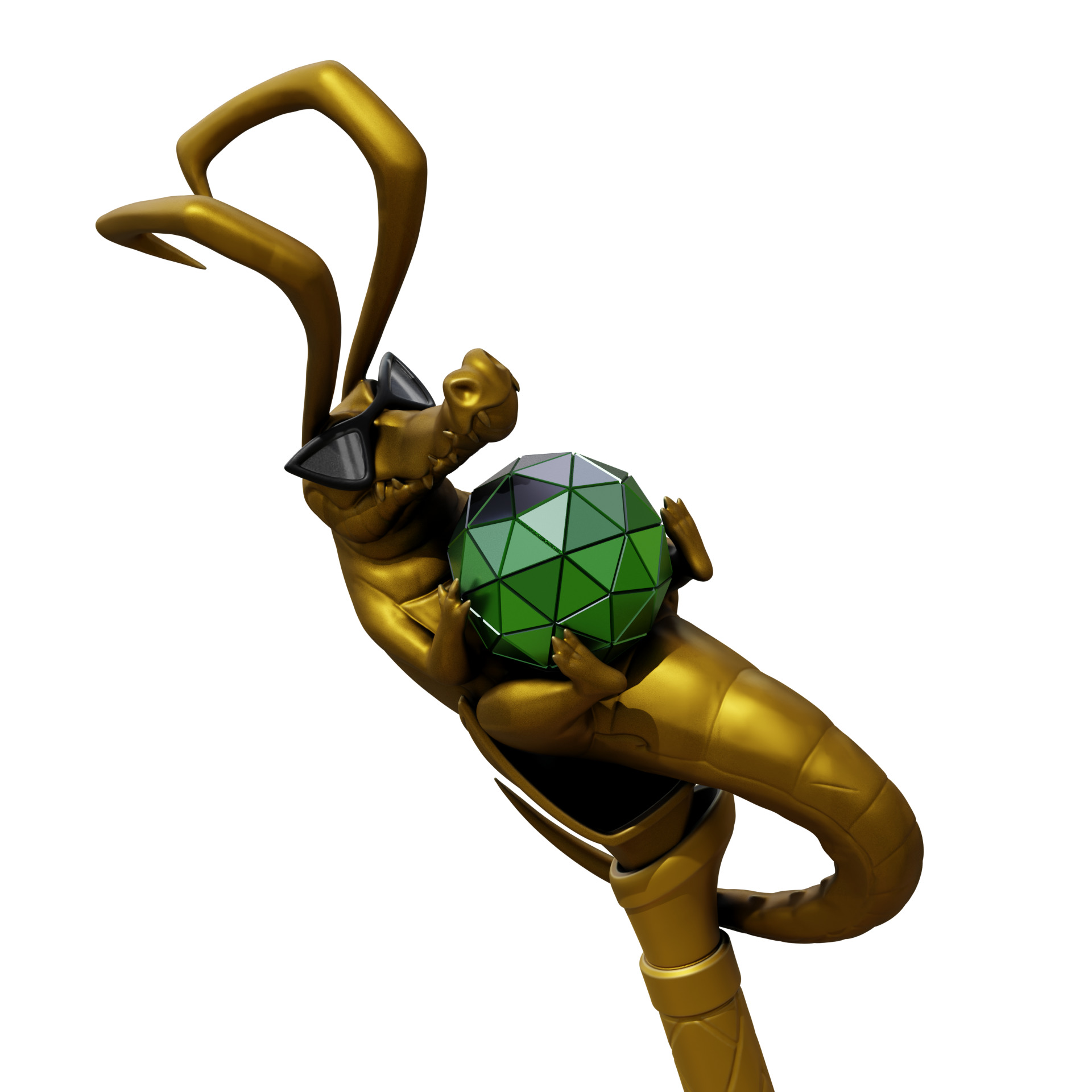 Loki - Robe Of Relaxation Crocodile Staff 3D print model_17