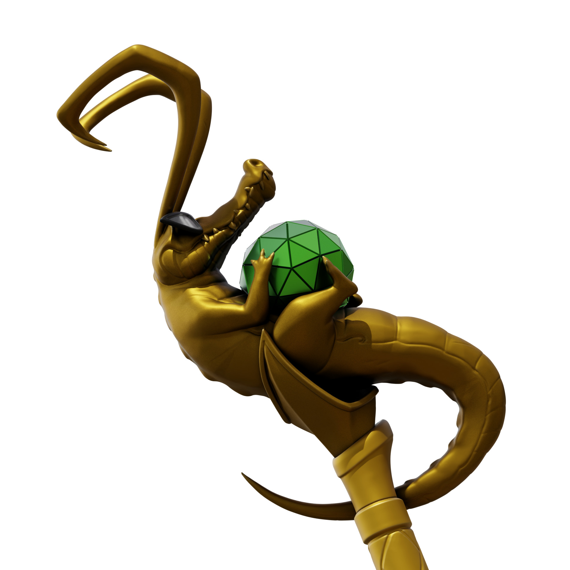 Loki - Robe Of Relaxation Crocodile Staff 3D print model_18