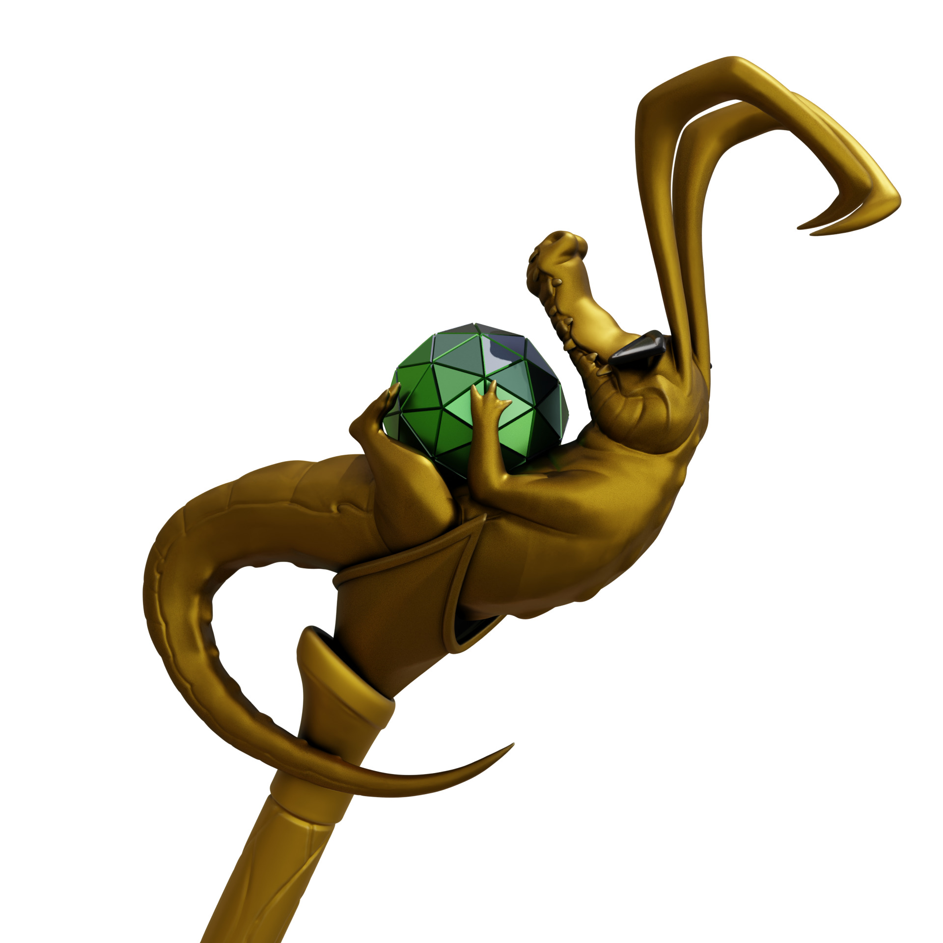 Loki - Robe Of Relaxation Crocodile Staff 3D print model_16