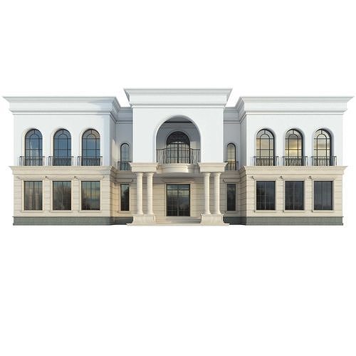 Classic Commercial Building No1 Low-poly 3D model