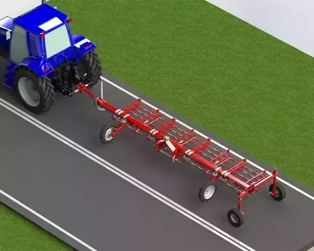 WG 0009 STL Flexible tine harrow 3D model