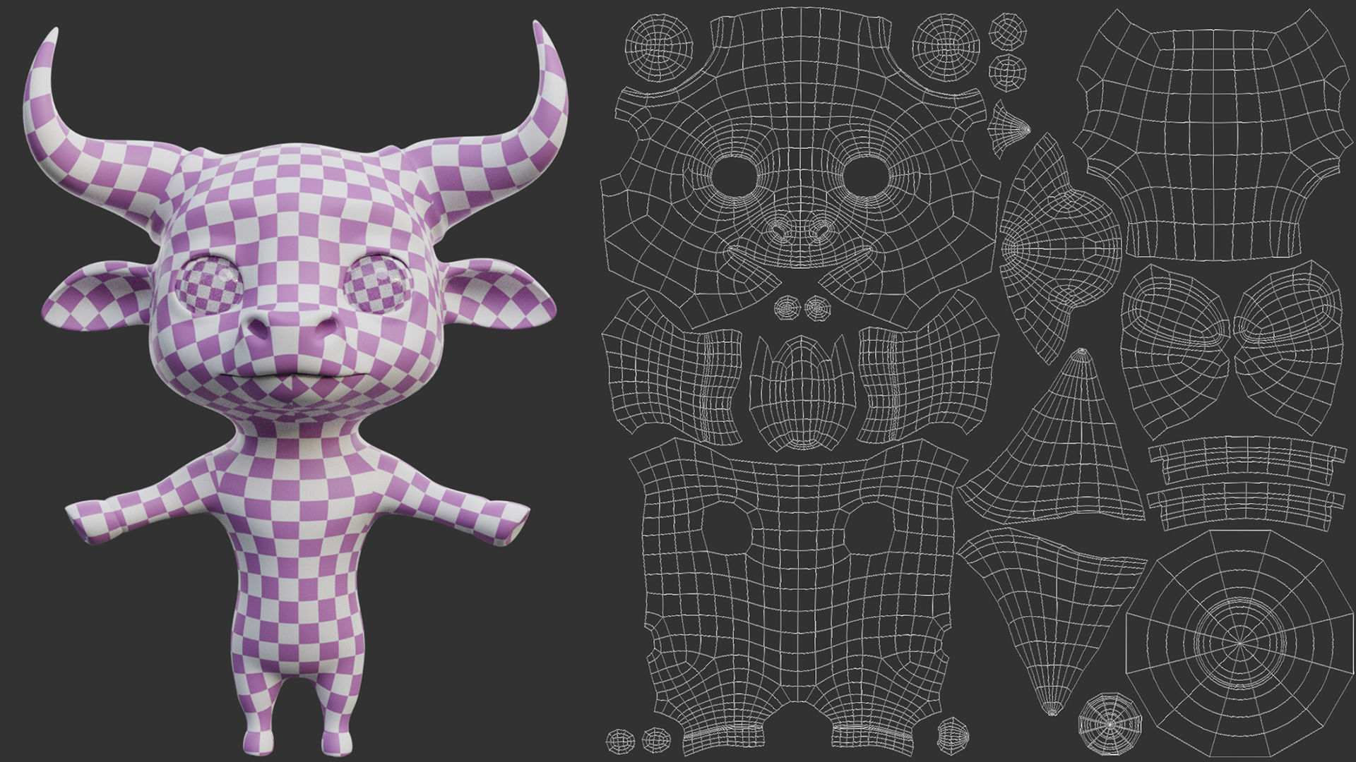 Cartoon Bull II Low-poly 3D model_7