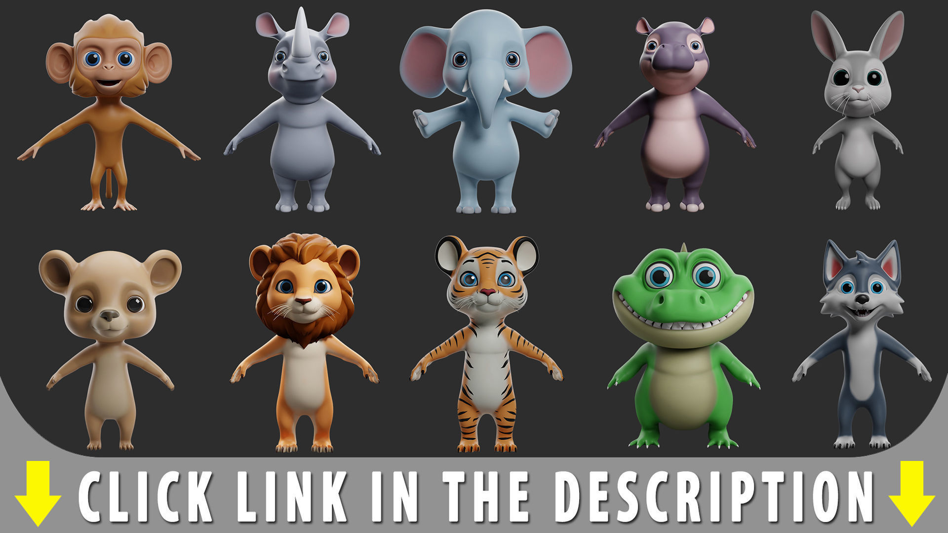 Cartoon Bull II Low-poly 3D model_10