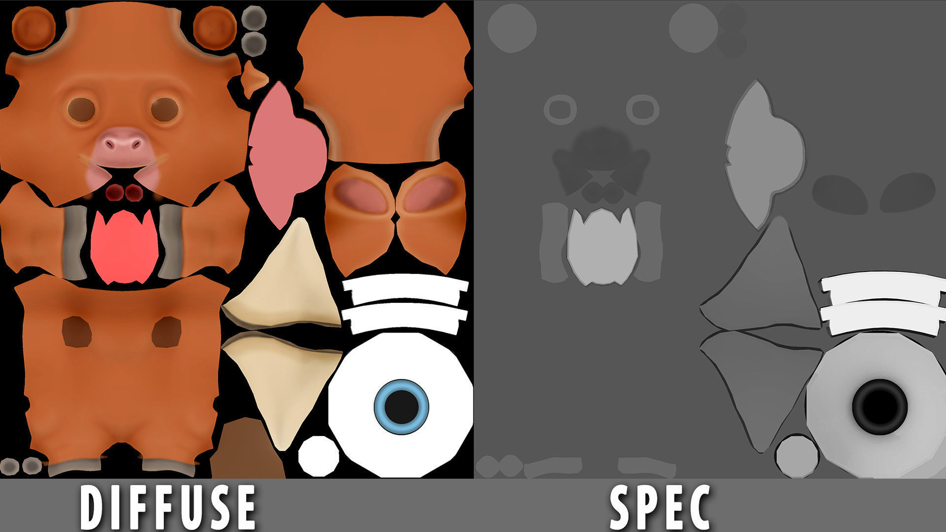 Cartoon Bull II Low-poly 3D model_8