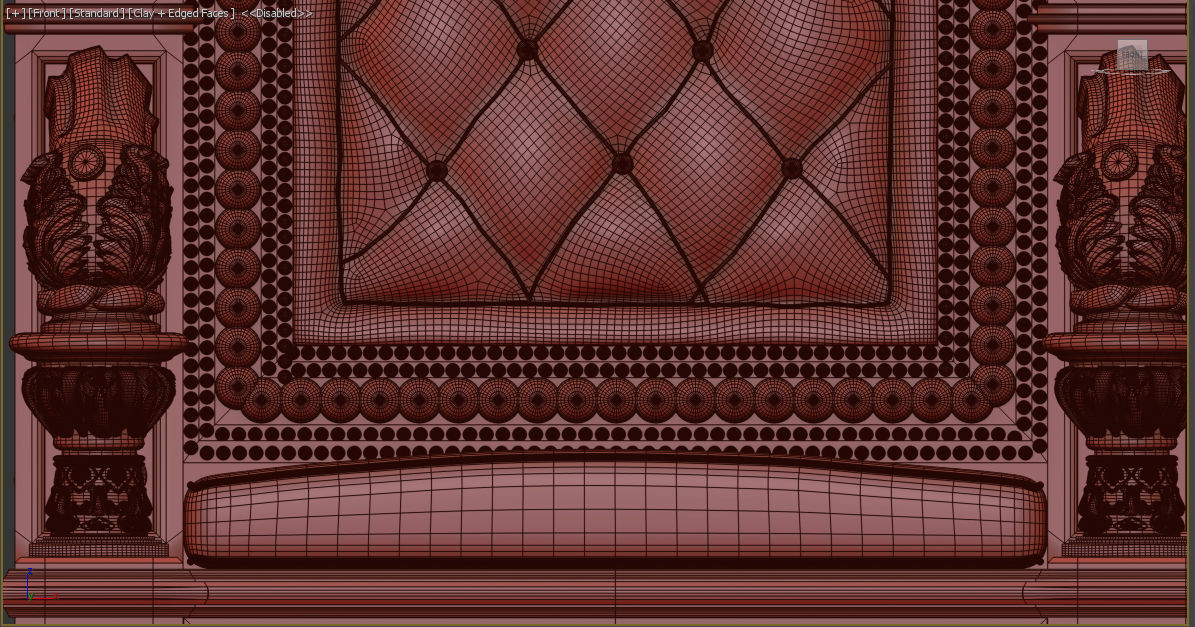 Royal Thron Chair 3D model_15