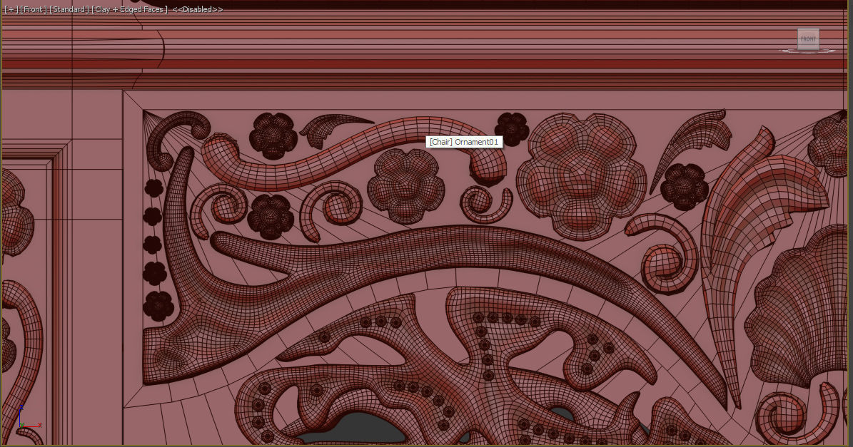 Royal Thron Chair 3D model_8