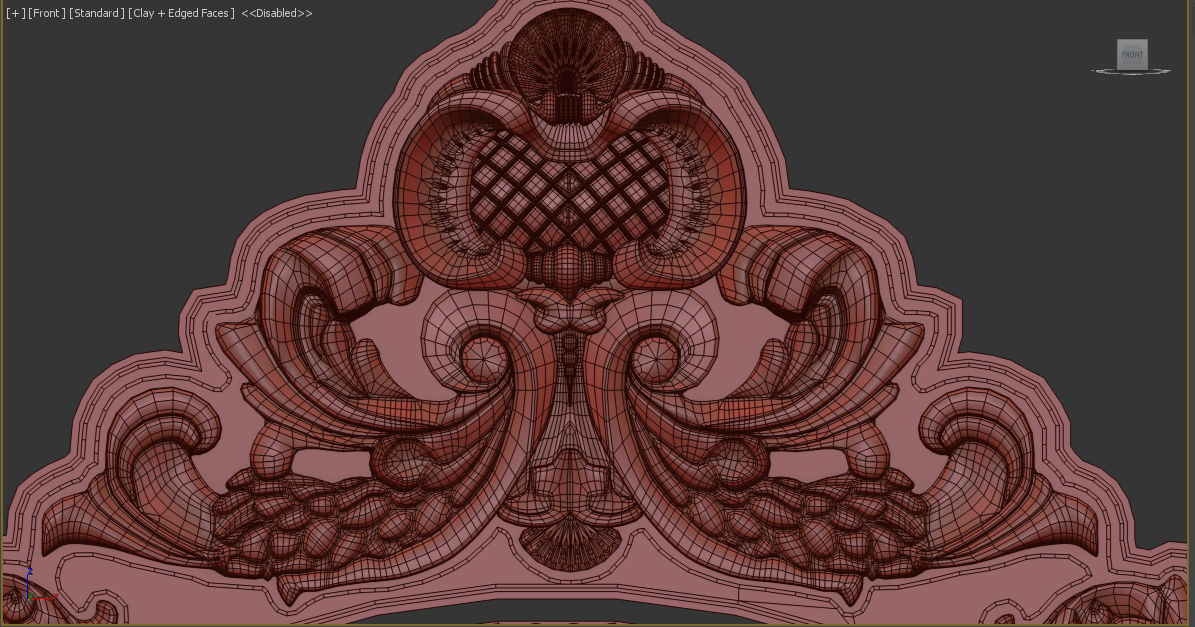 Royal Thron Chair 3D model_10