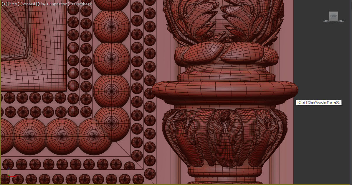 Royal Thron Chair 3D model_14