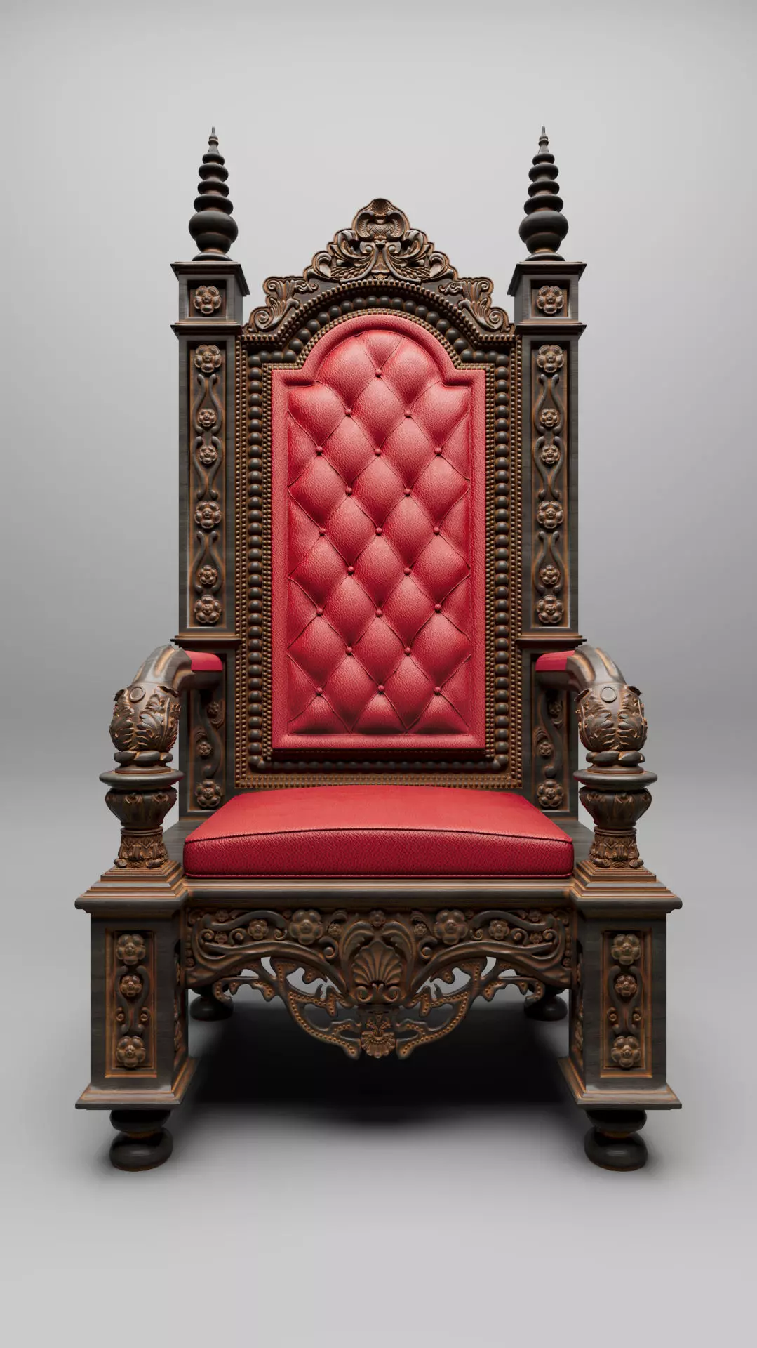 Royal Thron Chair 3D model_0