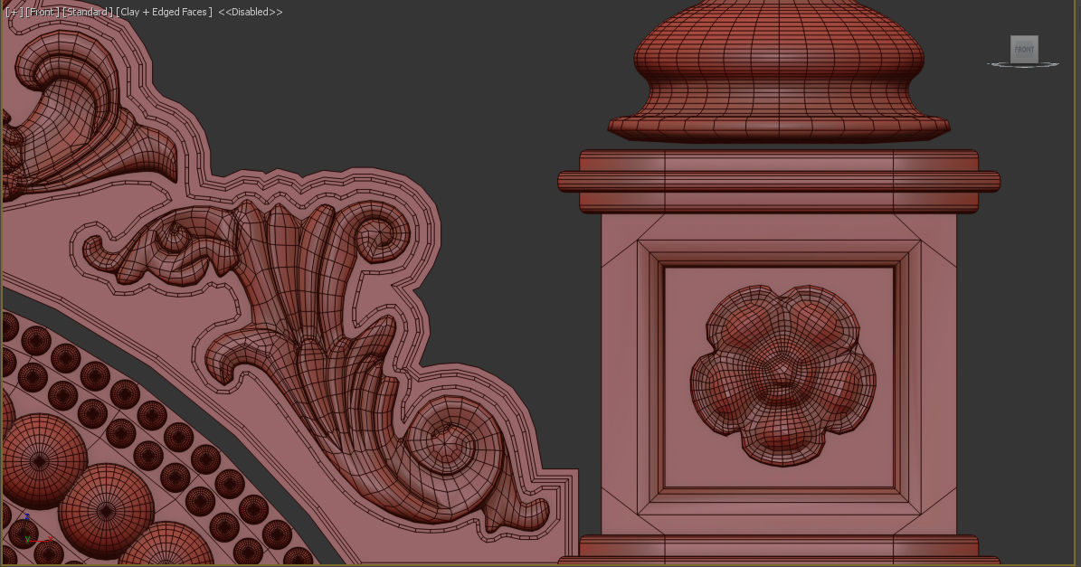 Royal Thron Chair 3D model_12