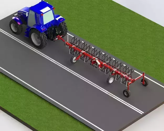 WG 0012 - Heavy toothed harrow 6m