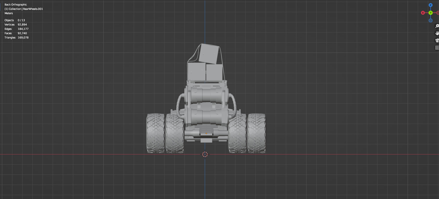 Industrial Machinery Vehicle - Pack Of 4 - Untextured 3D model_115