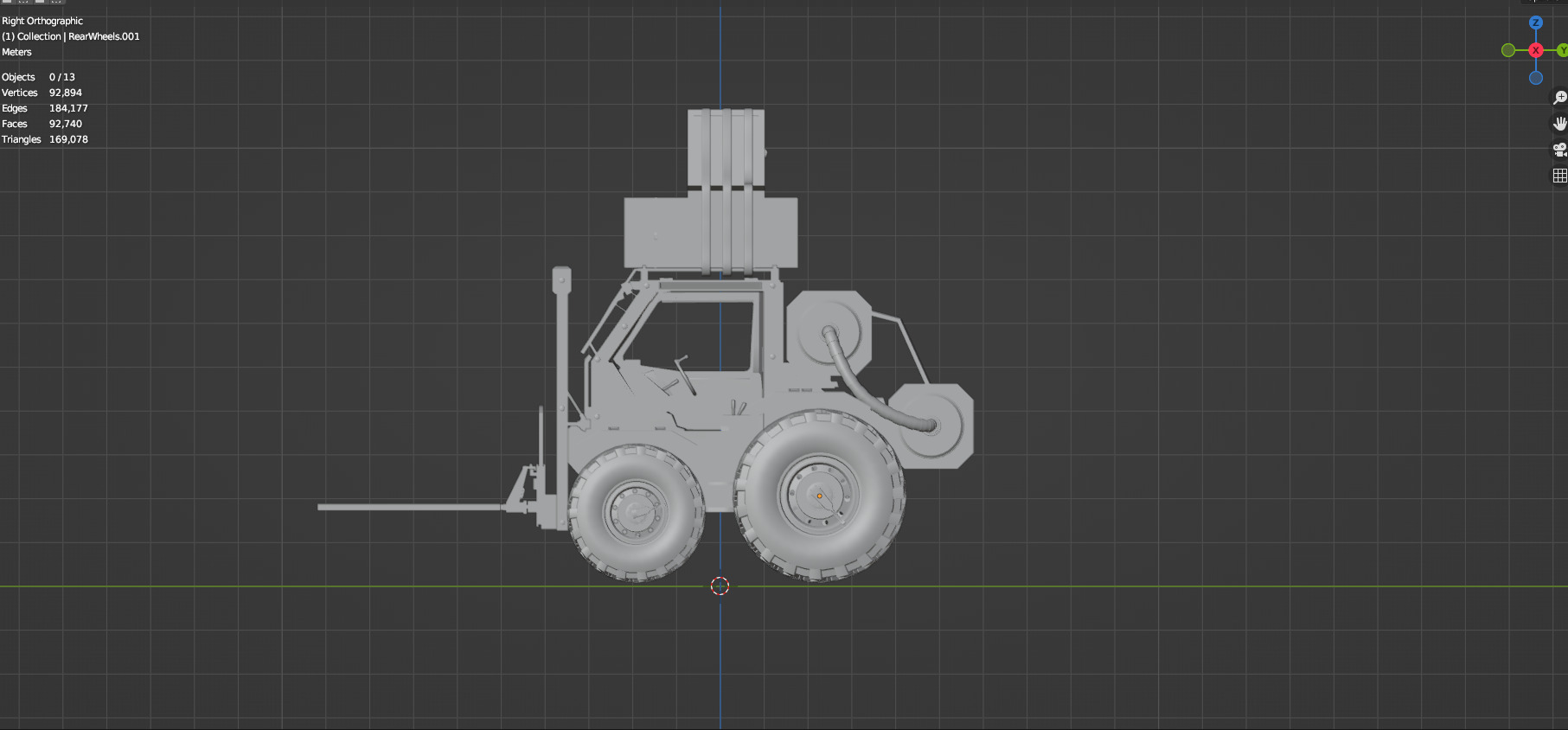 Industrial Machinery Vehicle - Pack Of 4 - Untextured 3D model_114