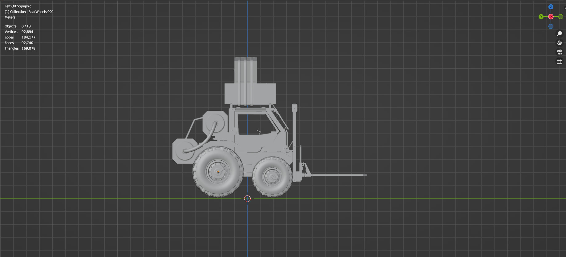 Industrial Machinery Vehicle - Pack Of 4 - Untextured 3D model_116