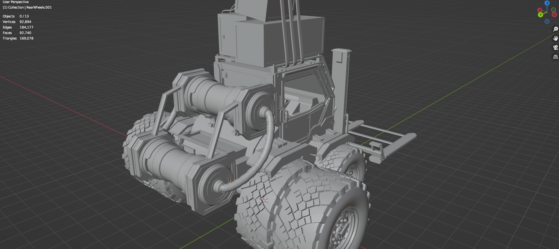 Industrial Machinery Vehicle - Pack Of 4 - Untextured 3D model_111