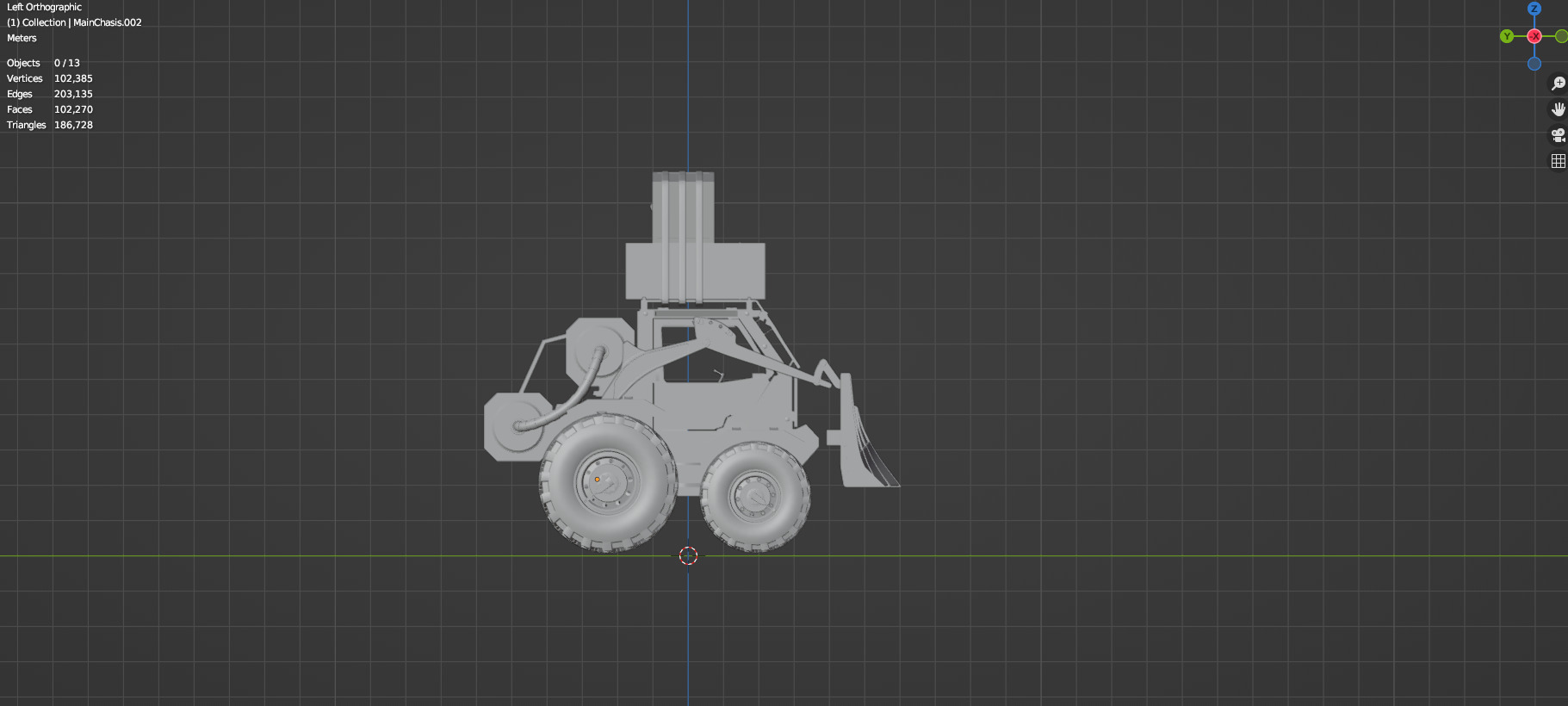 Industrial Machinery Vehicle - Pack Of 4 - Untextured 3D model_58