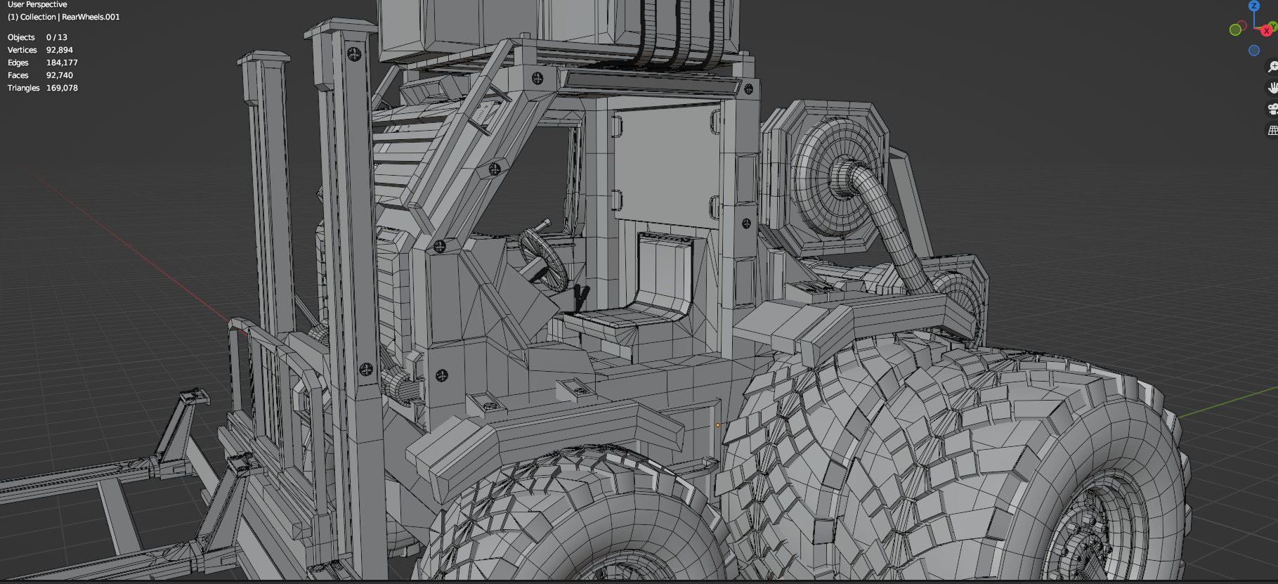 Industrial Machinery Vehicle - Pack Of 4 - Untextured 3D model_124