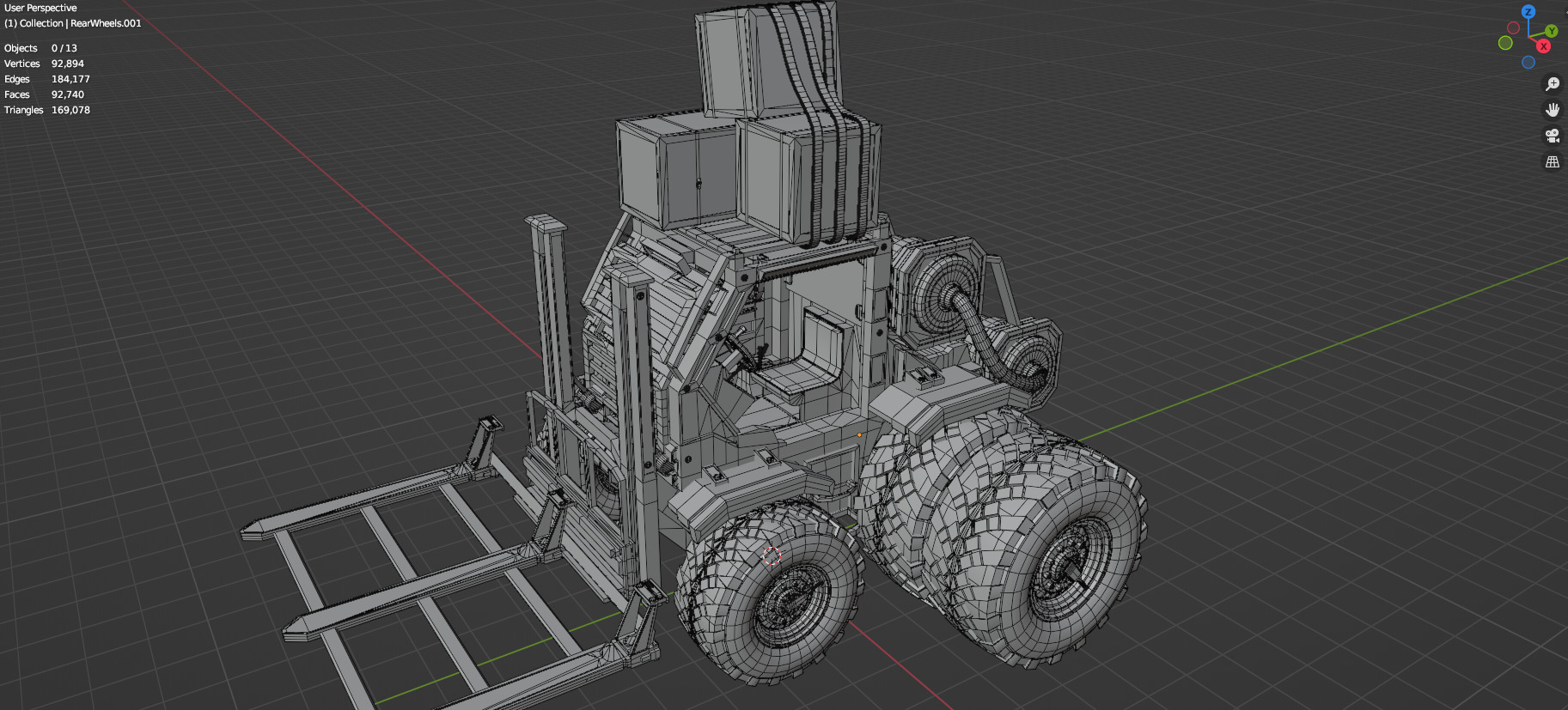 Industrial Machinery Vehicle - Pack Of 4 - Untextured 3D model_123