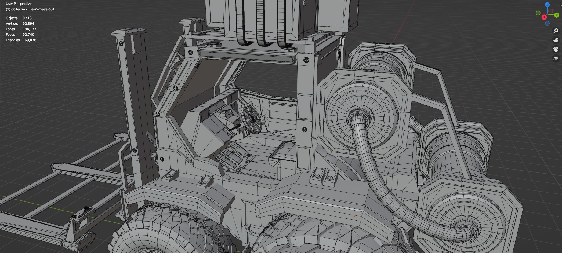 Industrial Machinery Vehicle - Pack Of 4 - Untextured 3D model_122