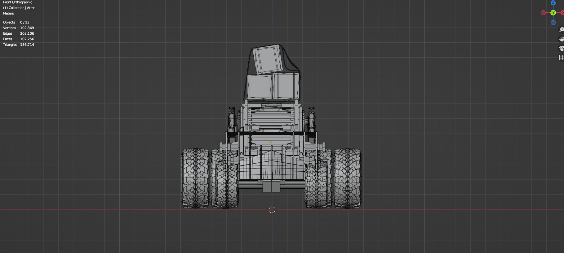 Industrial Machinery Vehicle - Pack Of 4 - Untextured 3D model_71