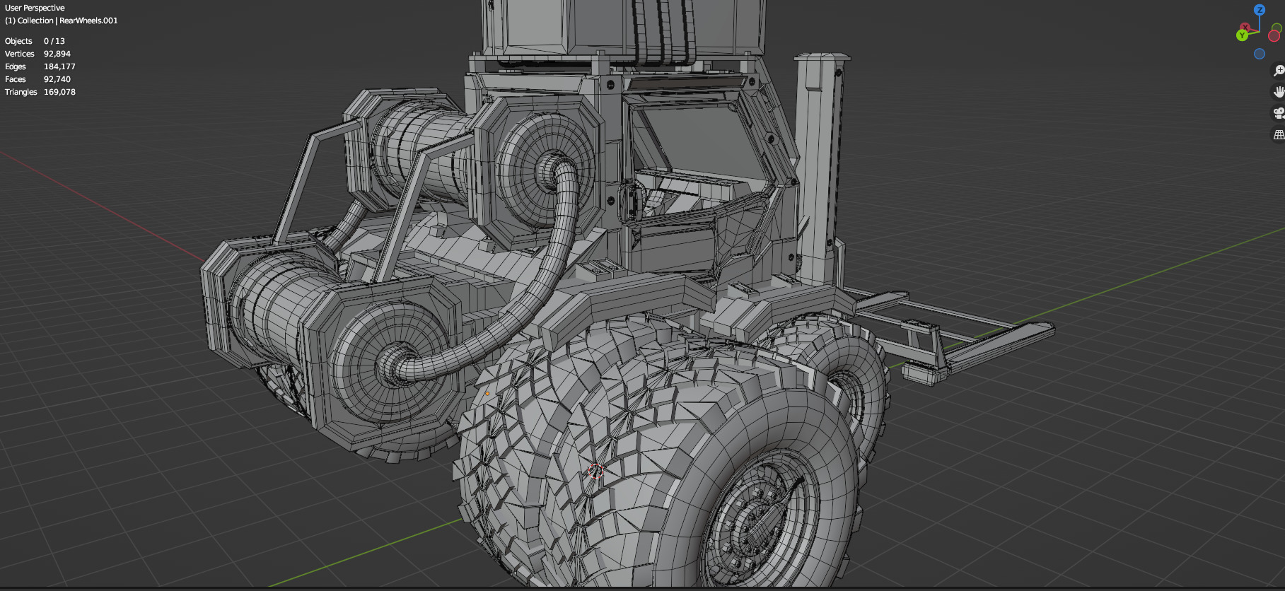 Industrial Machinery Vehicle - Pack Of 4 - Untextured 3D model_132
