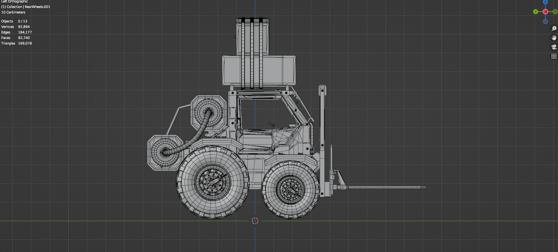 Industrial Machinery Vehicle - Pack Of 4 - Untextured 3D model_128