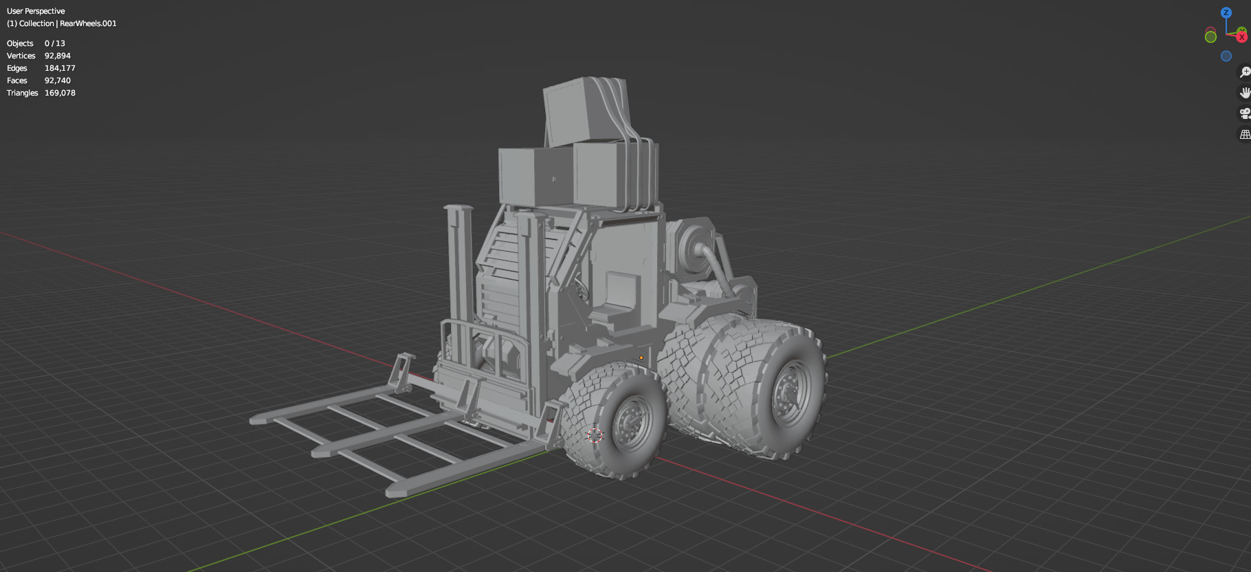 Industrial Machinery Vehicle - Pack Of 4 - Untextured 3D model_117