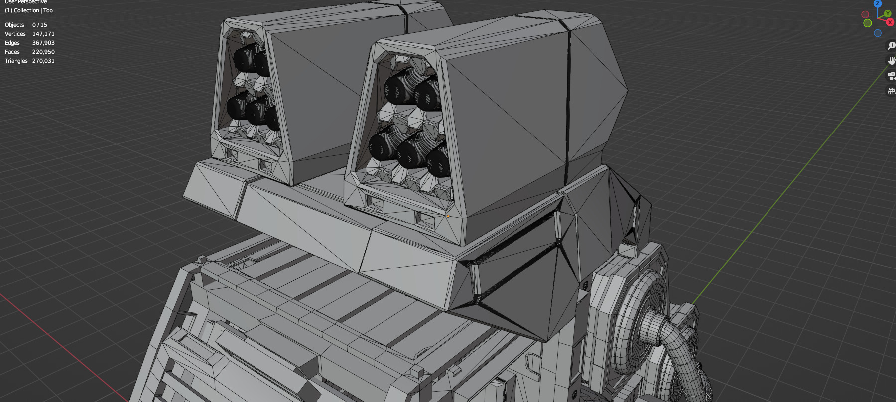 Industrial Machinery Vehicle - Pack Of 4 - Untextured 3D model_100