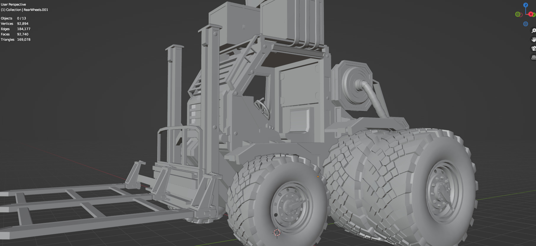 Industrial Machinery Vehicle - Pack Of 4 - Untextured 3D model_110