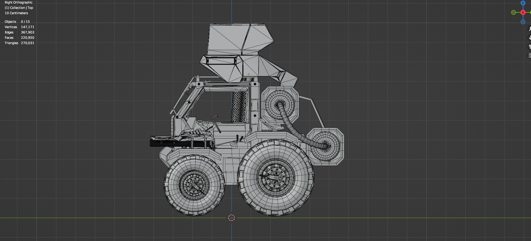 Industrial Machinery Vehicle - Pack Of 4 - Untextured 3D model_103