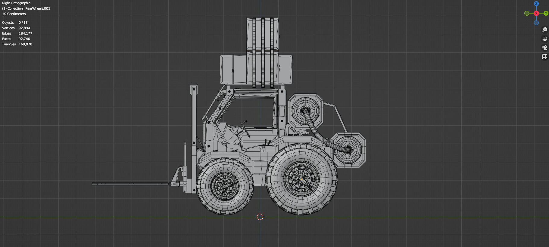 Industrial Machinery Vehicle - Pack Of 4 - Untextured 3D model_126
