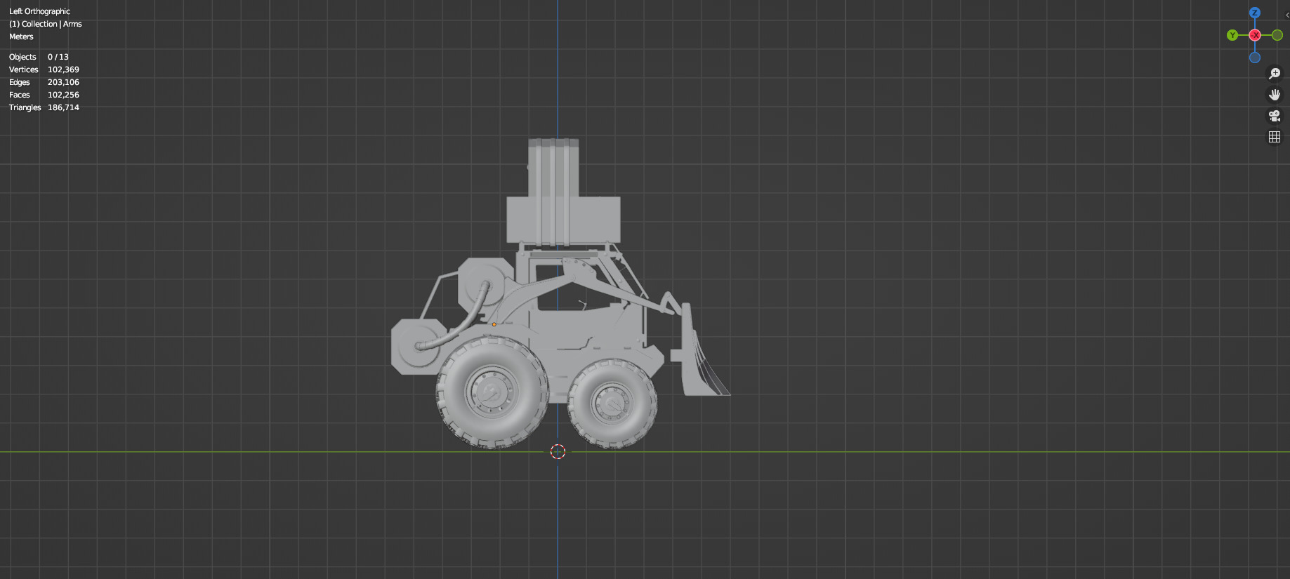 Industrial Machinery Vehicle - Pack Of 4 - Untextured 3D model_61