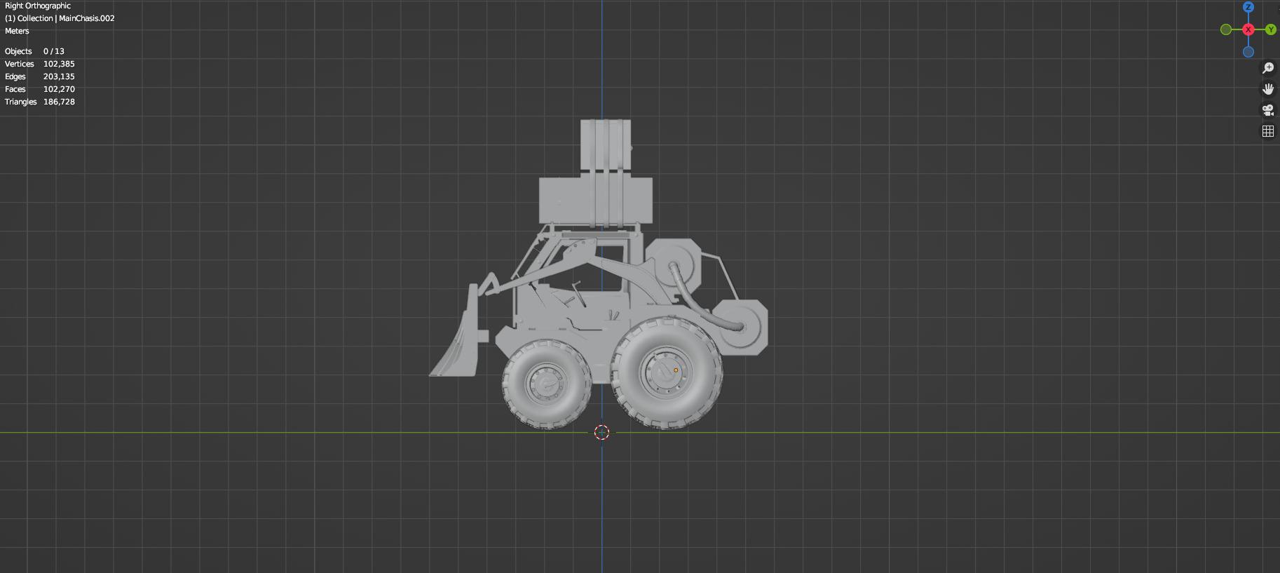 Industrial Machinery Vehicle - Pack Of 4 - Untextured 3D model_56