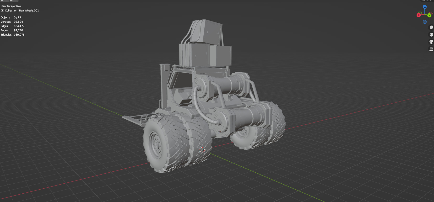 Industrial Machinery Vehicle - Pack Of 4 - Untextured 3D model_119