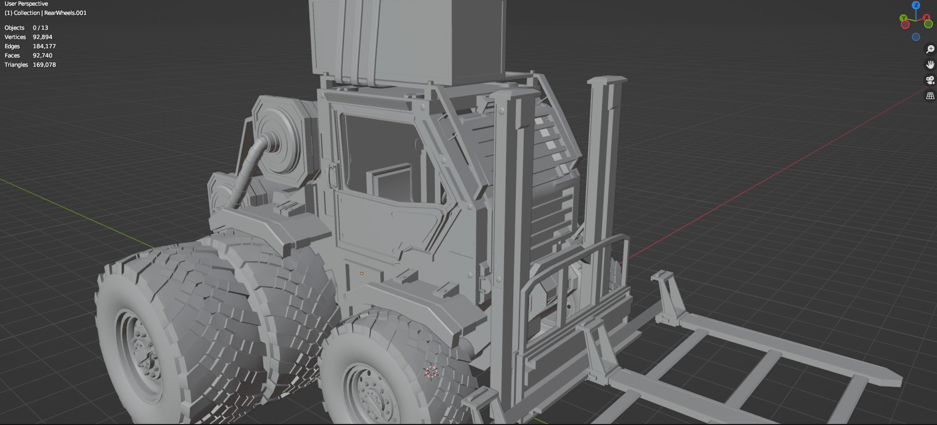 Industrial Machinery Vehicle - Pack Of 4 - Untextured 3D model_112