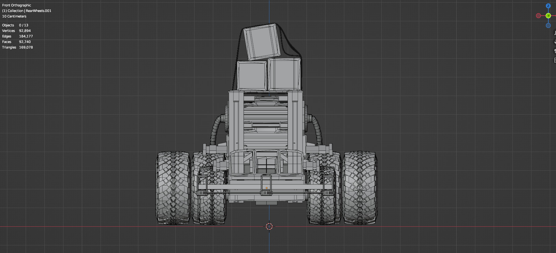 Industrial Machinery Vehicle - Pack Of 4 - Untextured 3D model_125