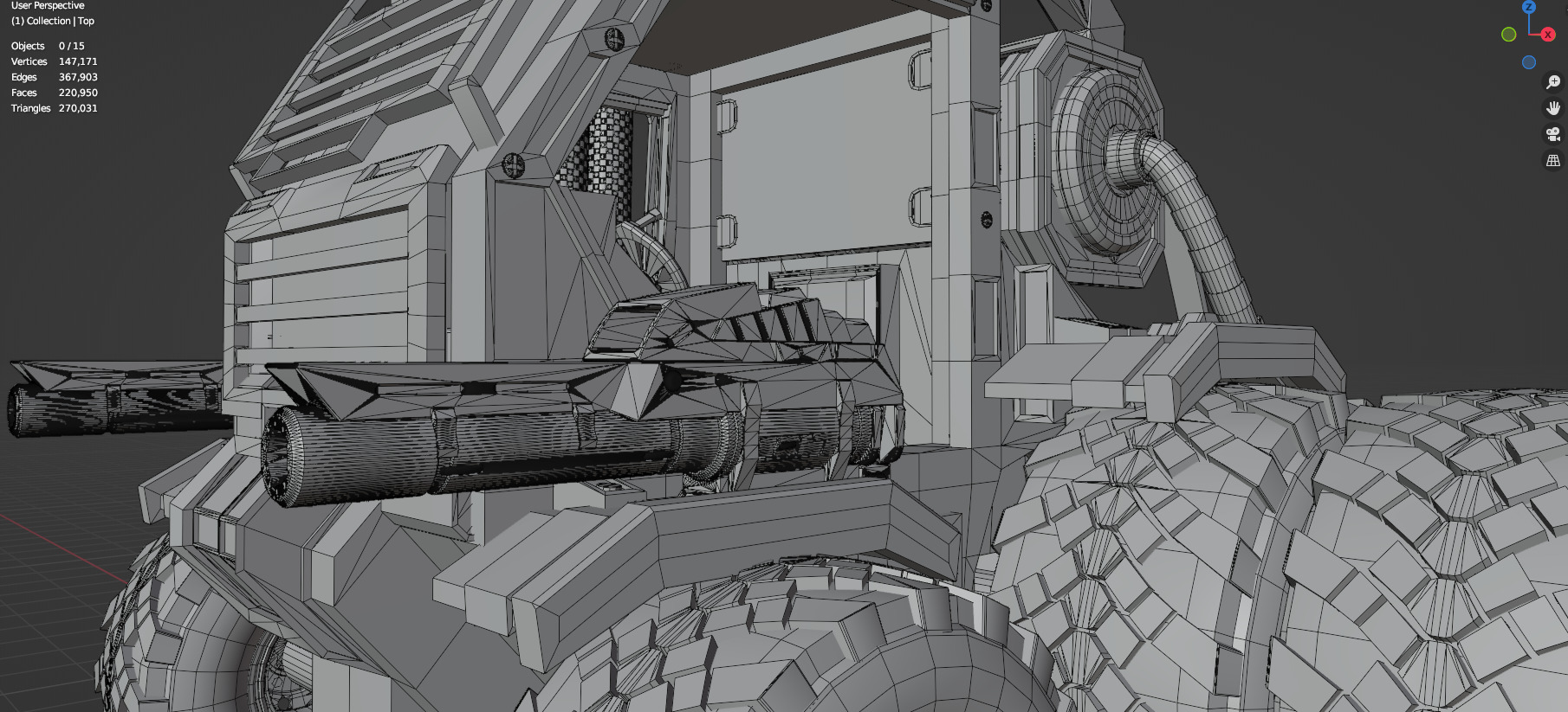 Industrial Machinery Vehicle - Pack Of 4 - Untextured 3D model_99