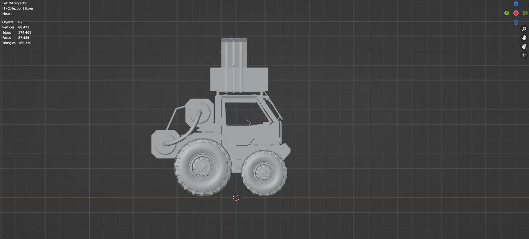 Industrial Machinery Vehicle - Pack Of 4 - Untextured 3D model_24