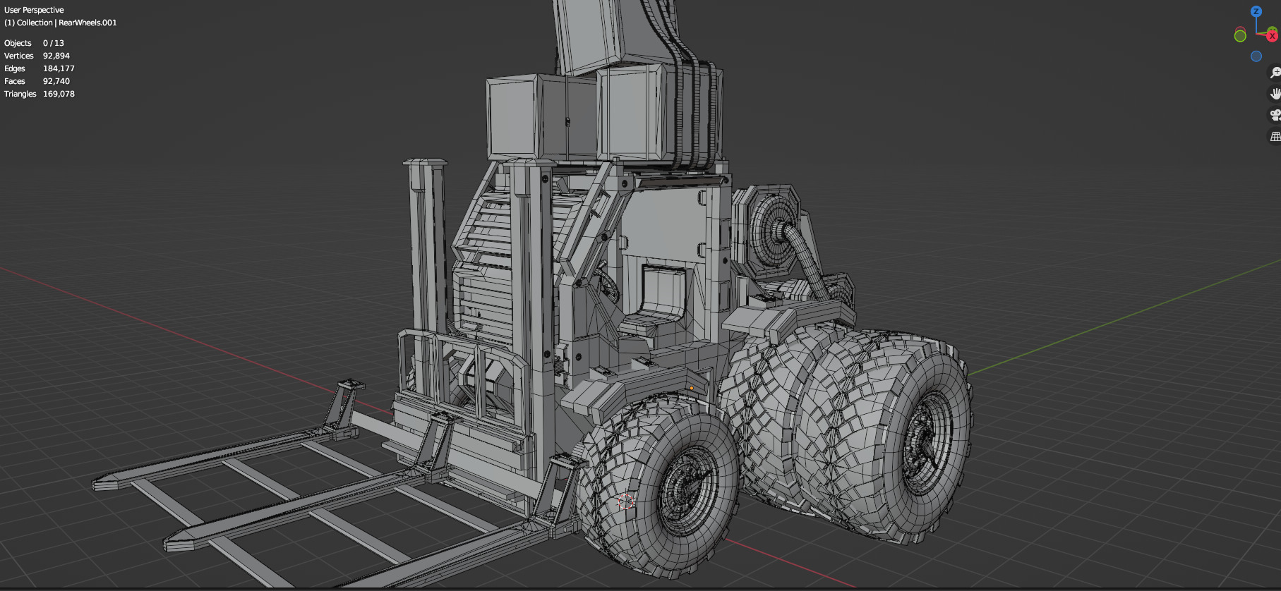 Industrial Machinery Vehicle - Pack Of 4 - Untextured 3D model_130