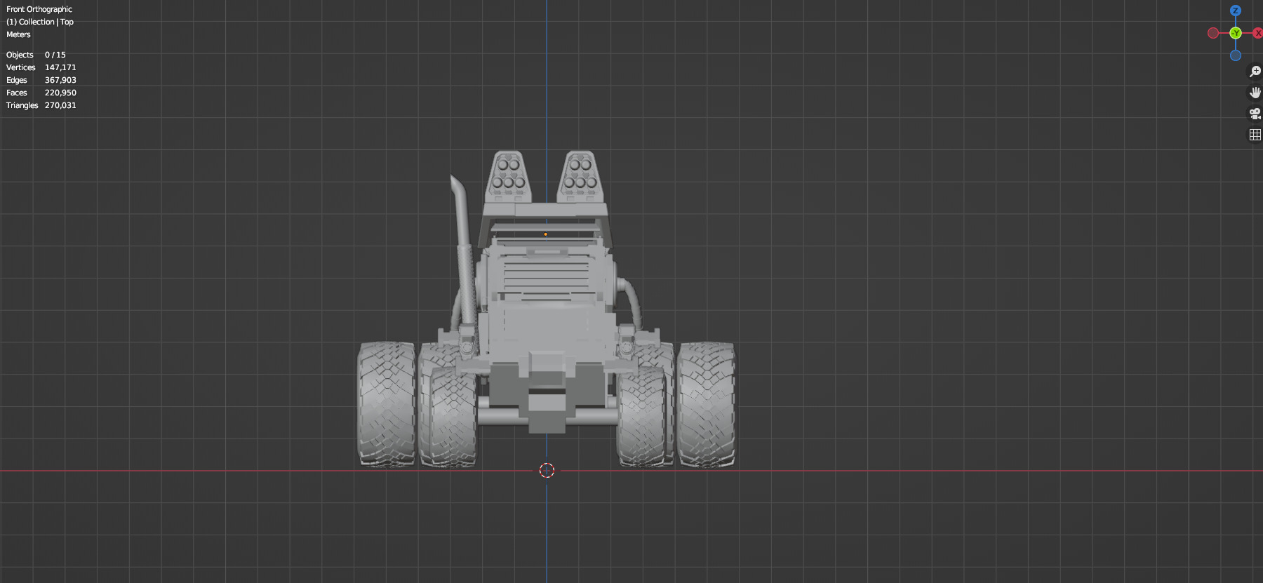 Industrial Machinery Vehicle - Pack Of 4 - Untextured 3D model_88