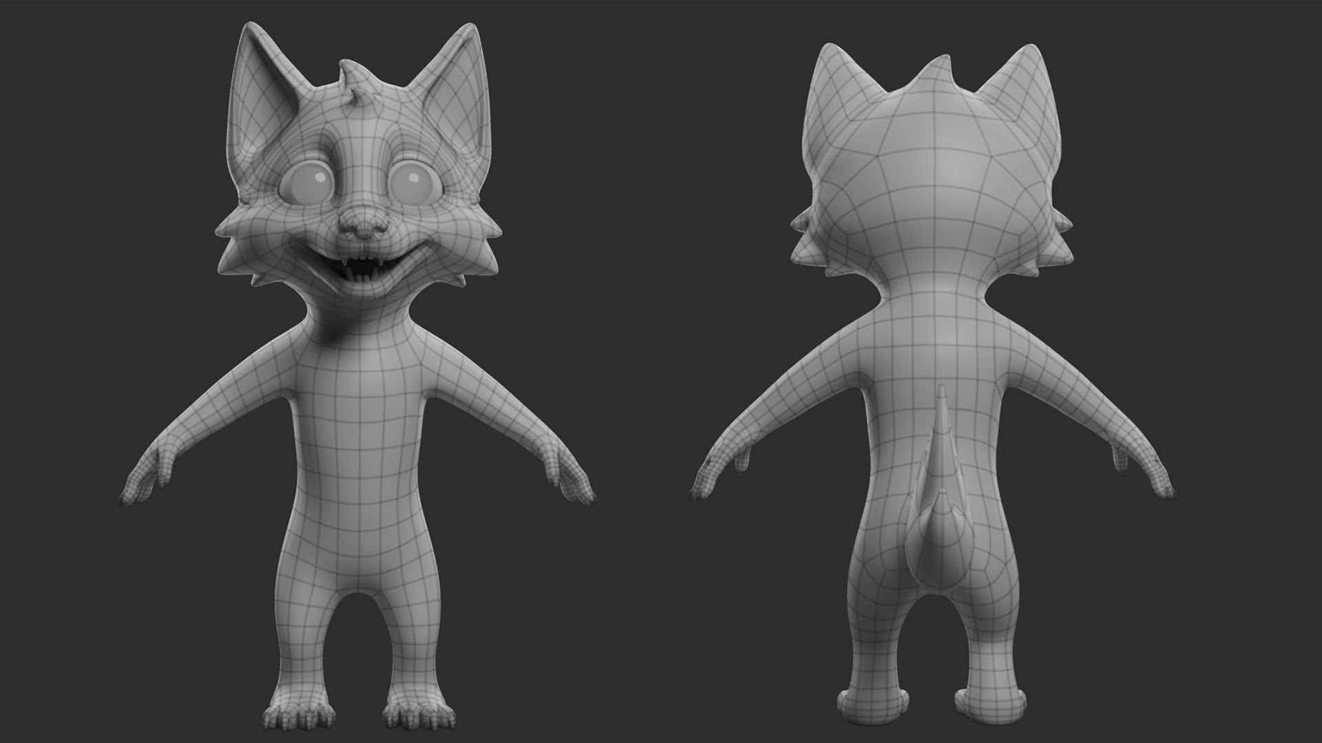 10 Domestic  Animals Cartoon 3D Model Collection_41