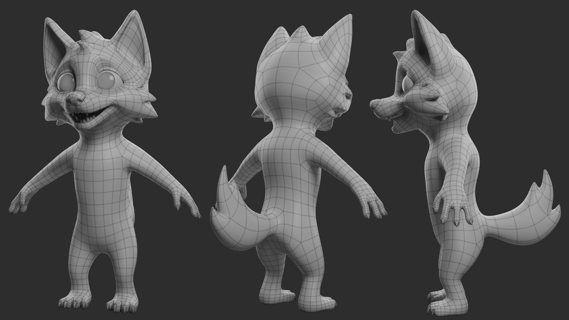 10 Domestic  Animals Cartoon 3D Model Collection_43