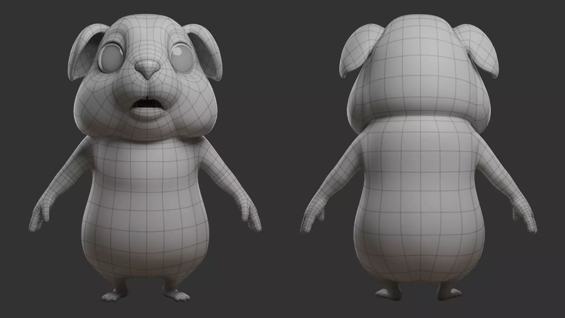 10 Domestic  Animals Cartoon 3D Model Collection_51