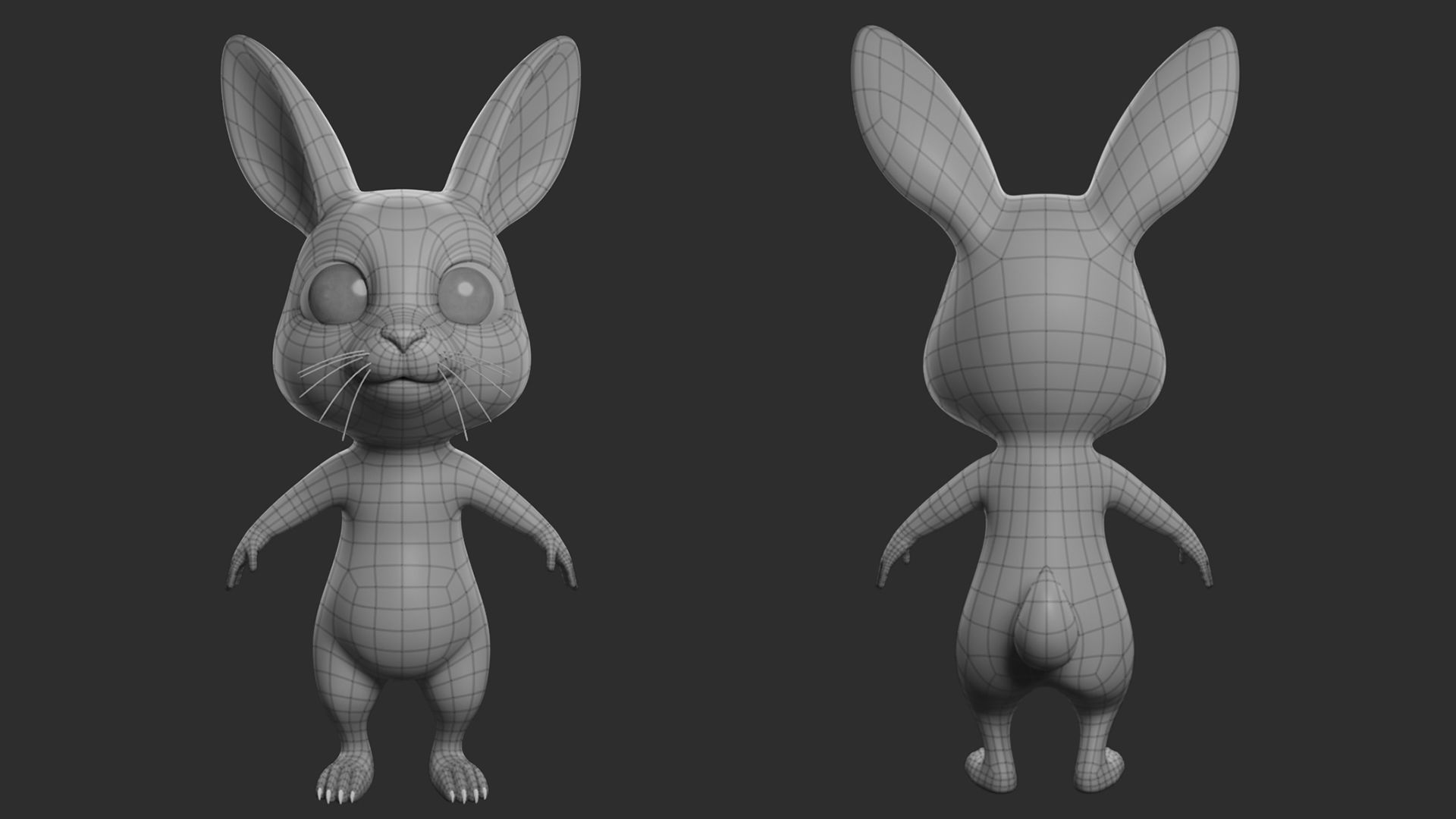 10 Domestic  Animals Cartoon 3D Model Collection_37