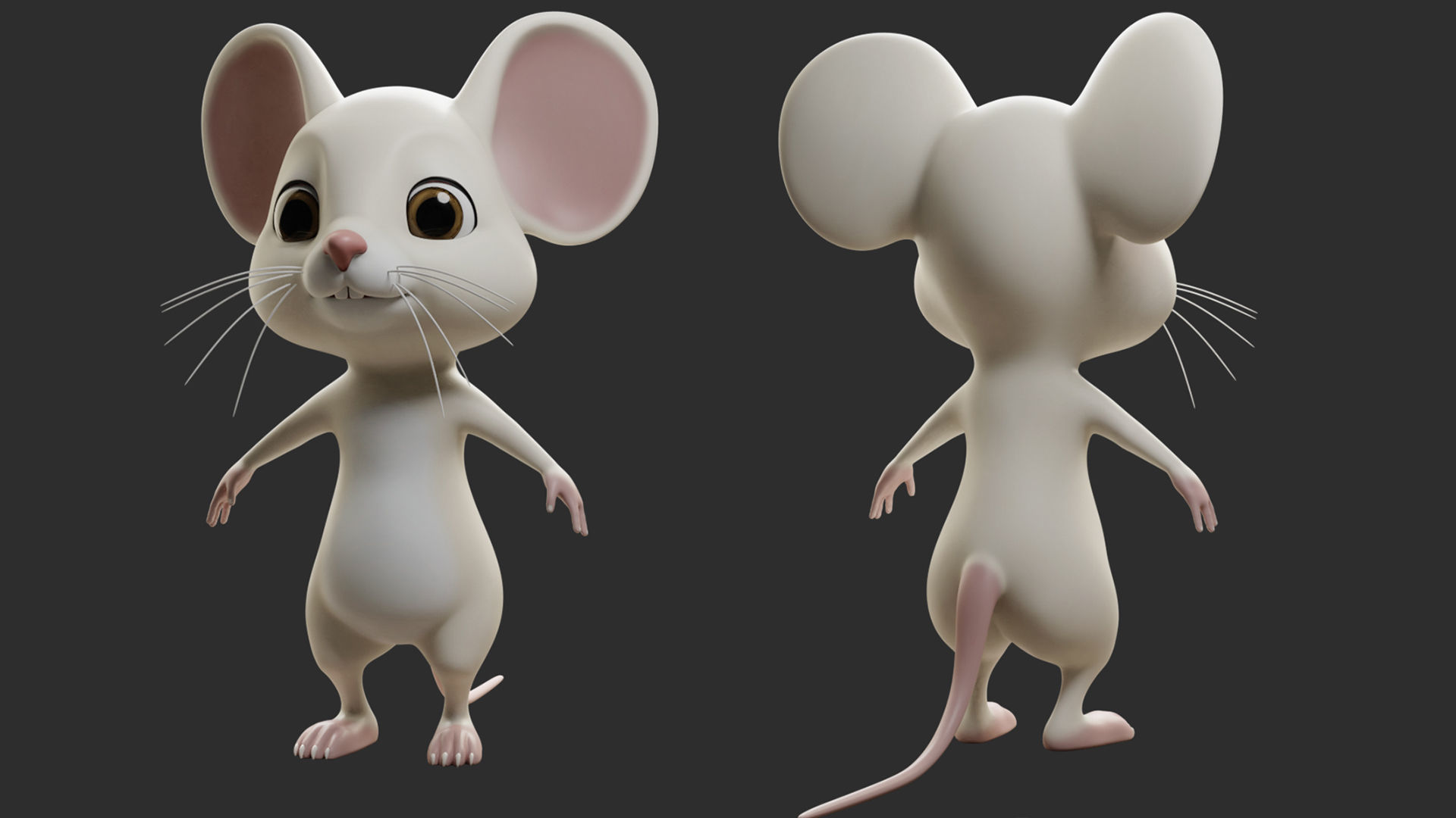 10 Domestic  Animals Cartoon 3D Model Collection_48