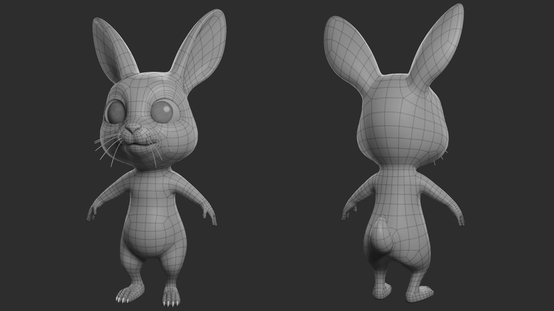 10 Domestic  Animals Cartoon 3D Model Collection_39