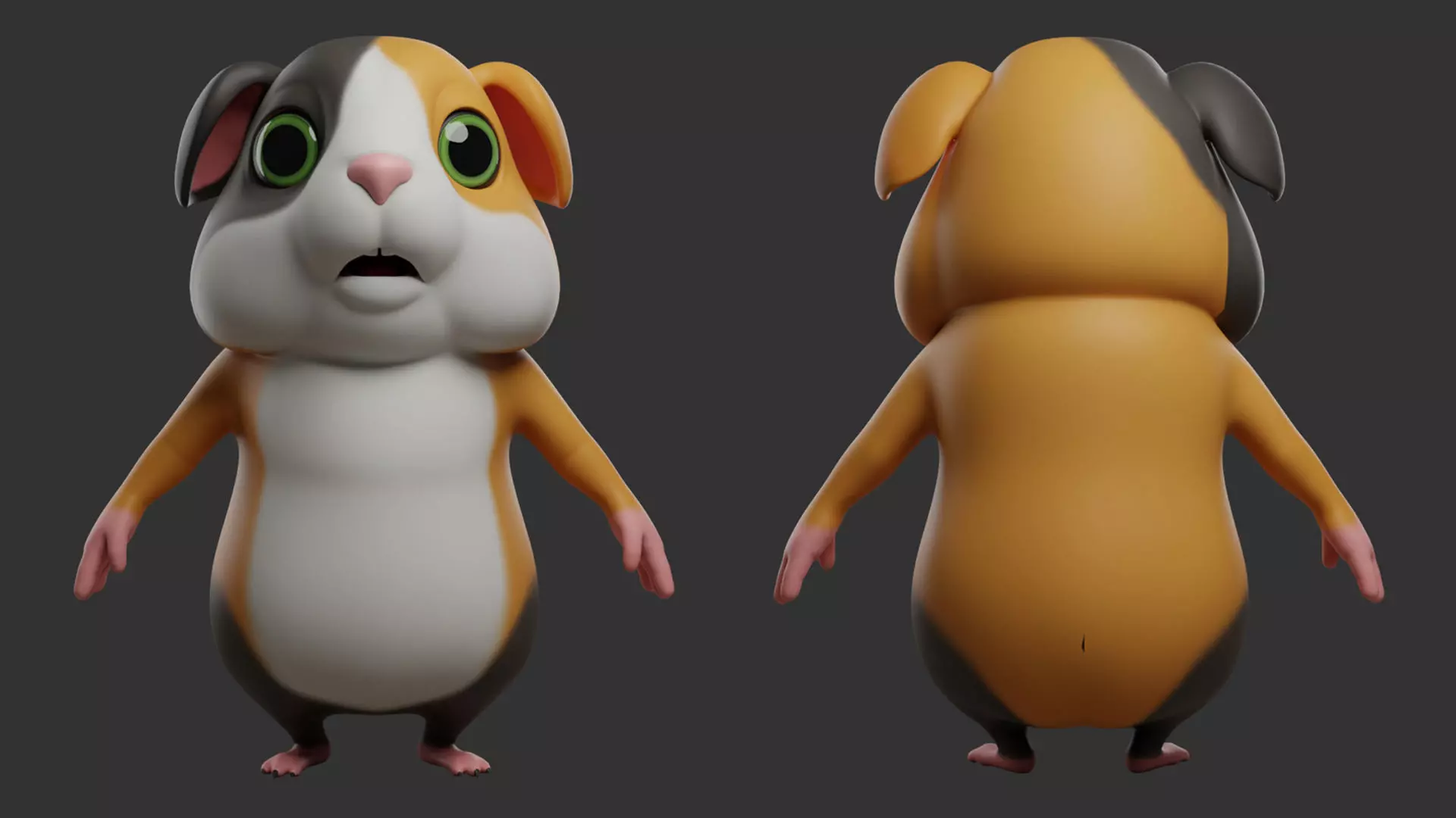 10 Domestic  Animals Cartoon 3D Model Collection_50